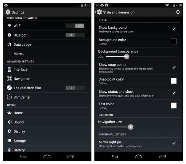 AndroidPIT SlimKat Settings Style