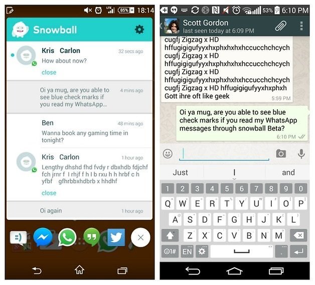 AndroidPIT WhatsApp blue checks Snowball