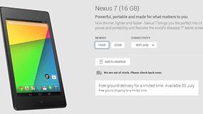 Free Nexus 7 shipping in Google Play, plus better spec choice options