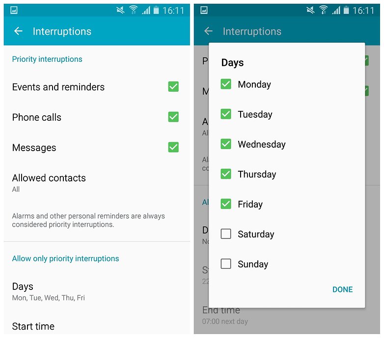 AndroidPIT Galaxy S4 Lollipop priority interruptions