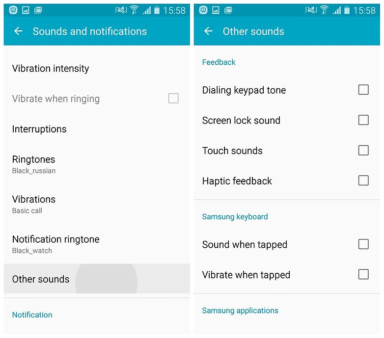 AndroidPIT Galaxy S4 Lollipop turn off samsung sounds