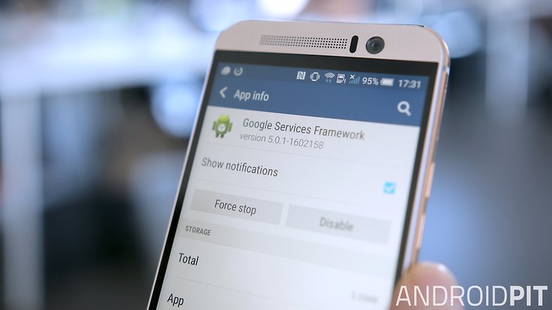 AndroidPIT HTC One M9 google services framework