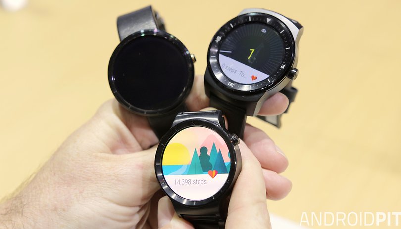 AndroidPIT Huawei Watch LG G Watch R Moto 360 size comparison
