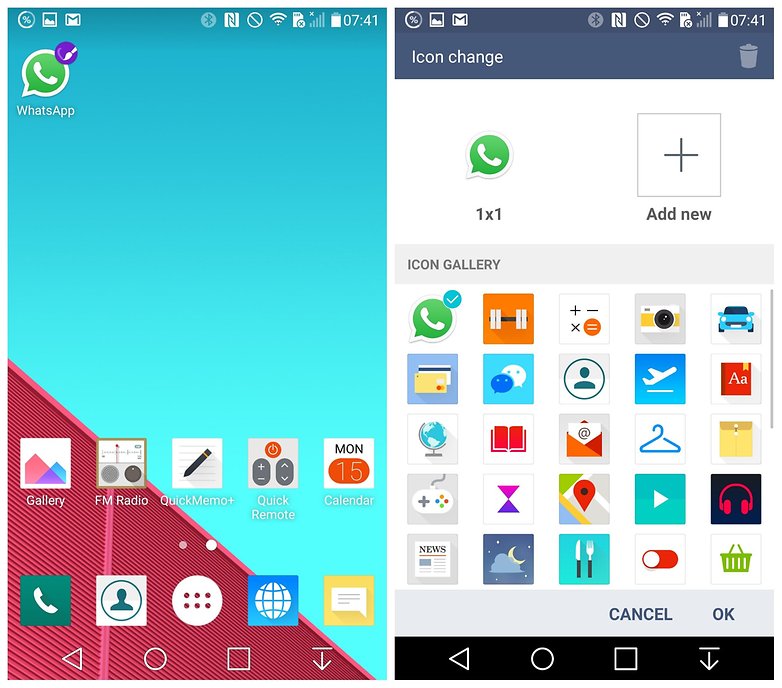 AndroidPIT LG G4 Lollipop change app icon whatsapp