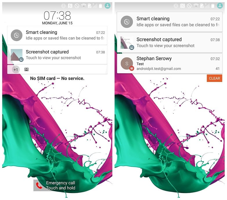 AndroidPIT LG G4 Lollipop expand lock screen notifications