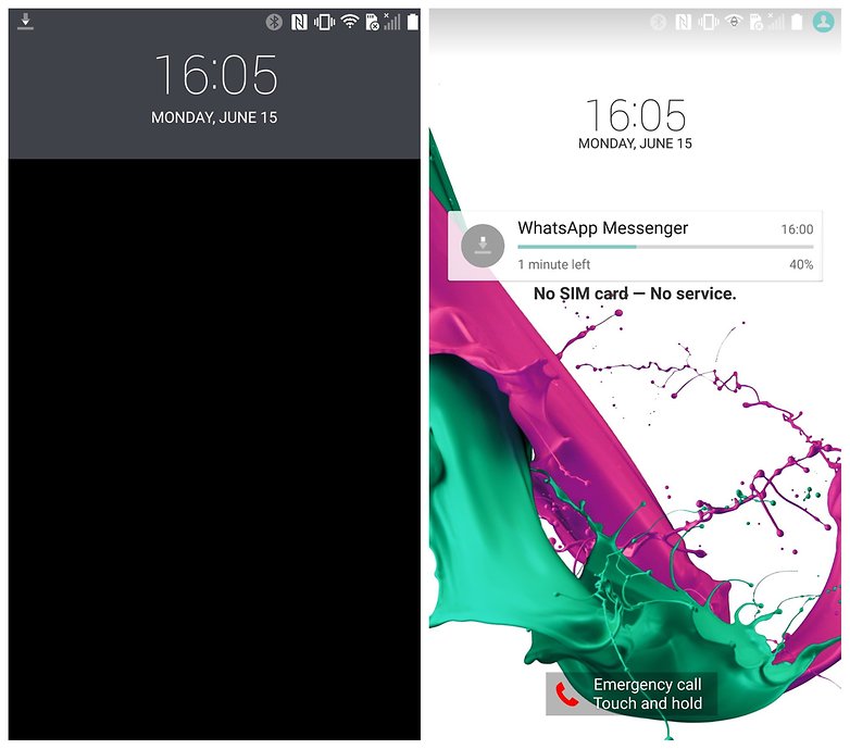 AndroidPIT LG G4 Lollipop glance view lock screen