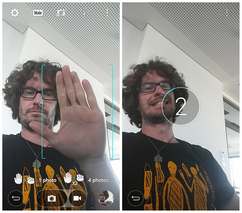 AndroidPIT LG G4 Lollipop selfie gesture