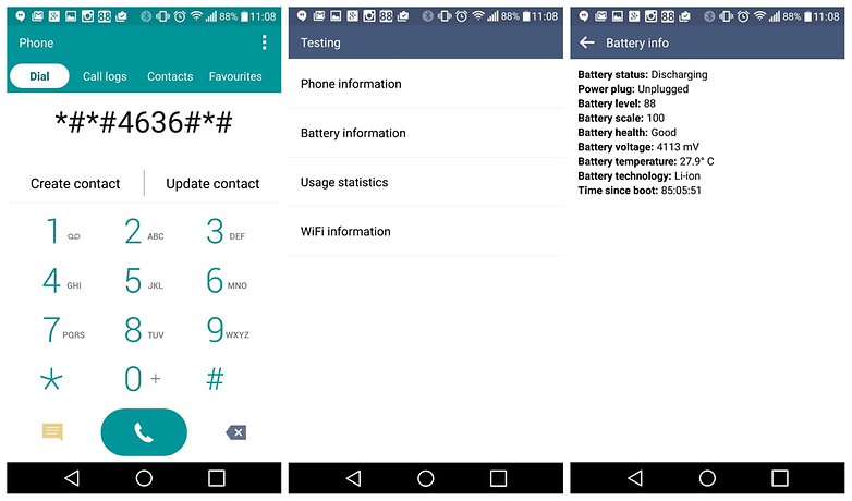 AndroidPIT LG G4 testing menu dialer