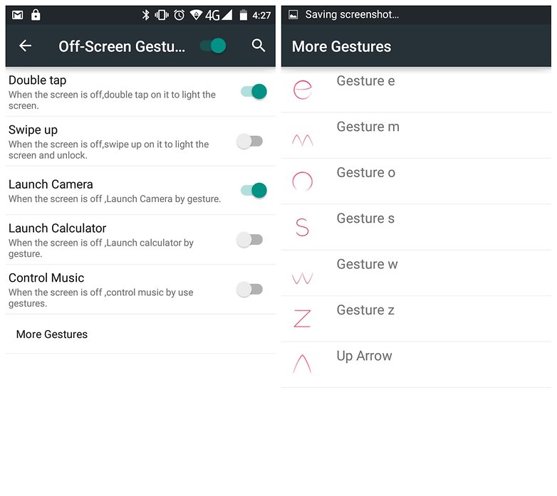 AndroidPIT Mlais M7 off screen gestures