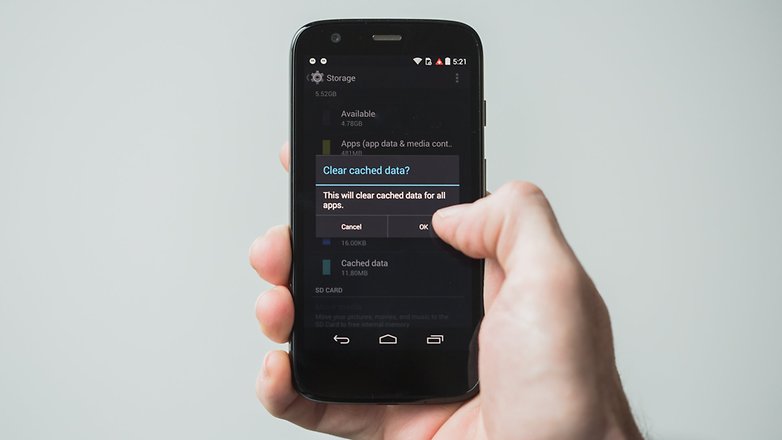 AndroidPIT Moto G 2013 clear all cached data