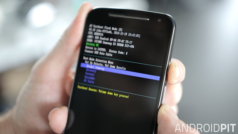 AndroidPIT Moto G 2014 fastboot button combination blurry
