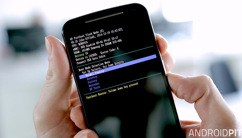 AndroidPIT Moto G 2014 fastboot button combination
