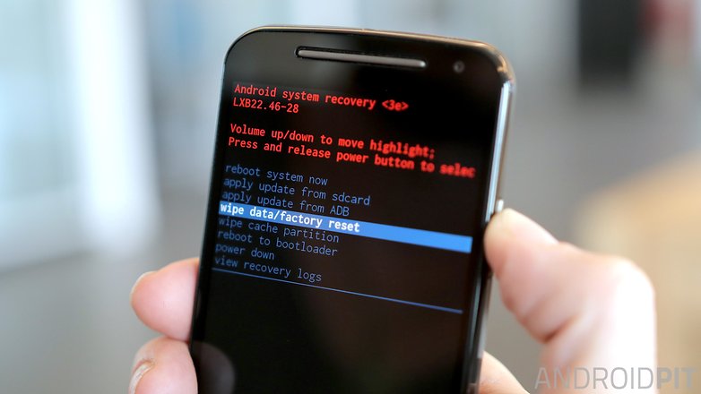AndroidPIT Moto G 2014 recovery wipe data factory reset