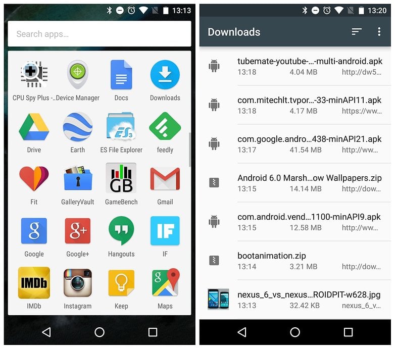 AndroidPIT Nexus 5 Android M app drawer downloads