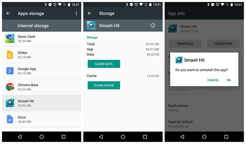 AndroidPIT Nexus 5 Android M delete unused app