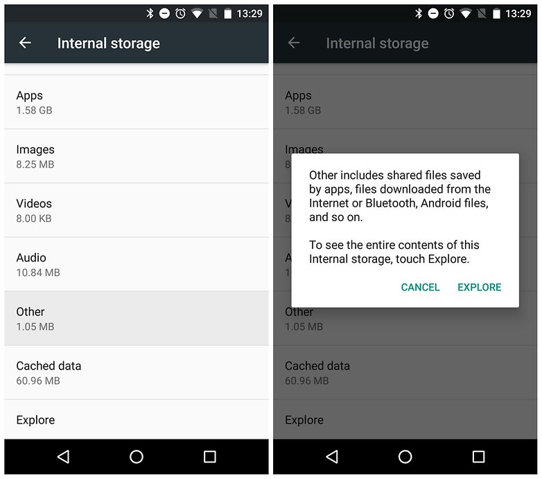 AndroidPIT Nexus 5 Android M explore internal storage