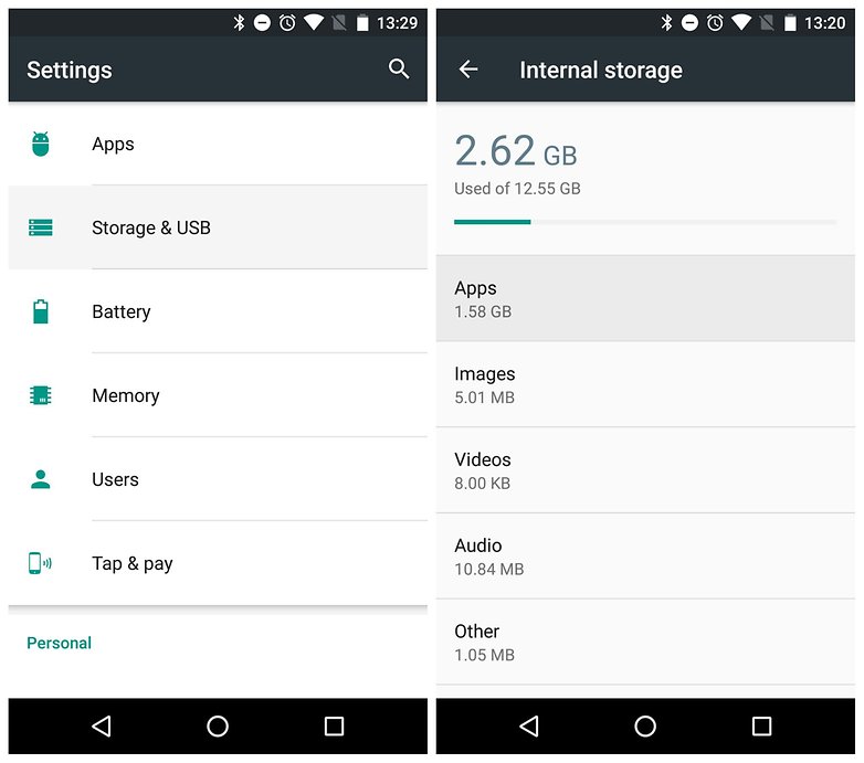 AndroidPIT Nexus 5 Android M settings storage apps