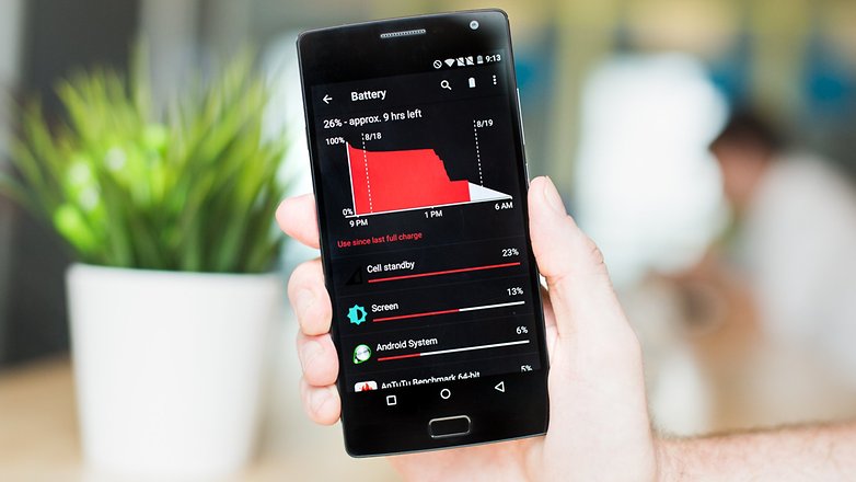 AndroidPIT OnePlus 2 battery usage