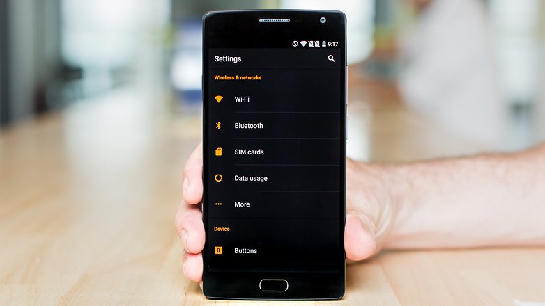 AndroidPIT OnePlus 2 dark theme settings