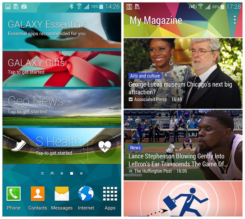 AndroidPIT Samsung Galaxy S5 TouchWiz widgets my magazine