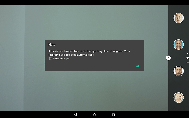 AndroidPIT Sony Xperia Z4 Tablet heat warning