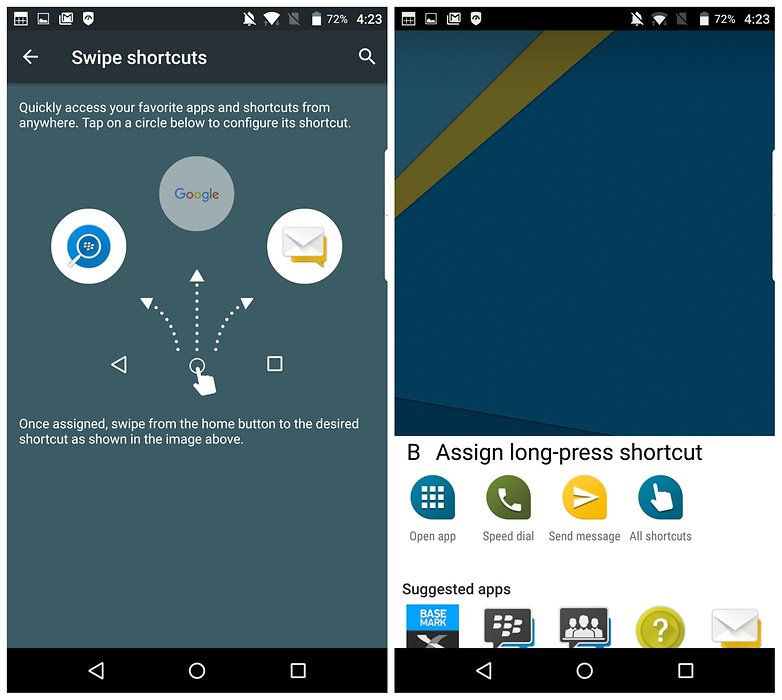 AndroidPIT BlackBerry Priv lock shortcuts