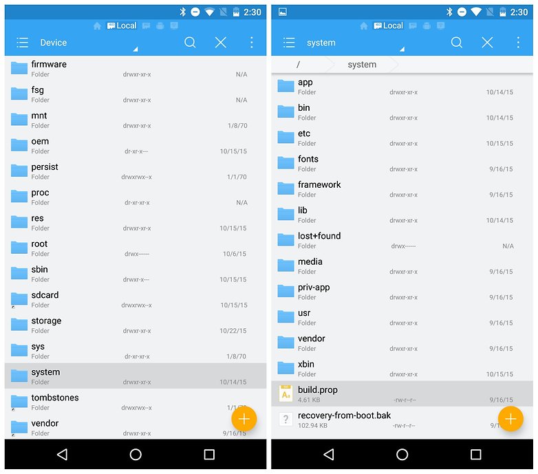 AndroidPIT Nexus 6 DPI change es file explorer 2