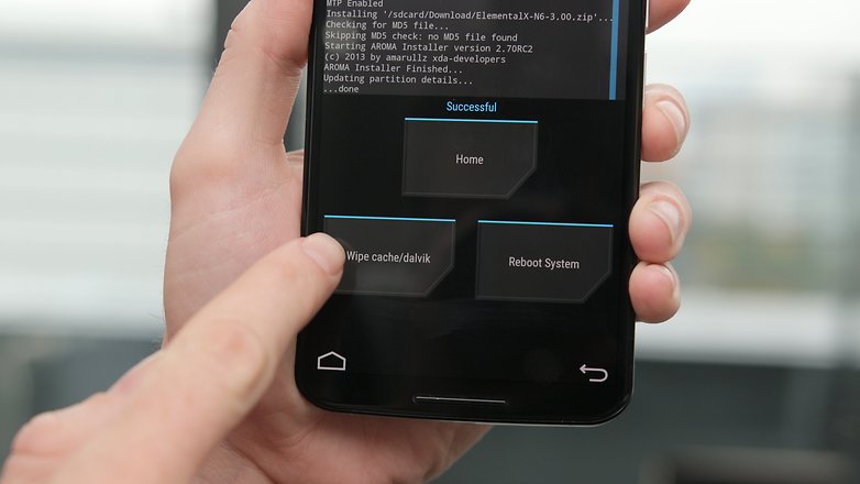 AndroidPIT Nexus 6 TWRP gyorsítótár törlése