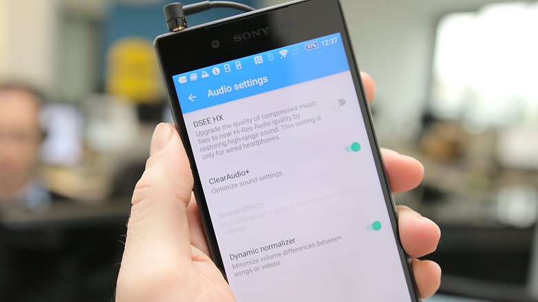 AndroidPIT Sony Xperia Z5 audio settings