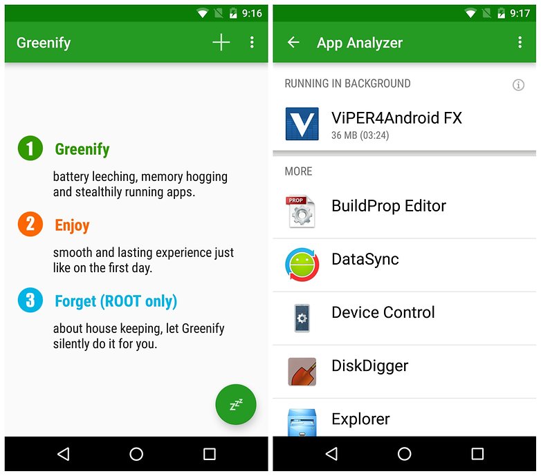 Kořenové aplikace AndroidPIT Greenify