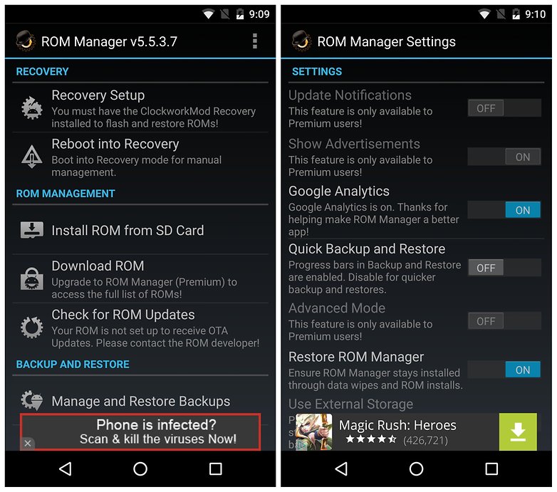 AndroidPIT root apps ROM Manager