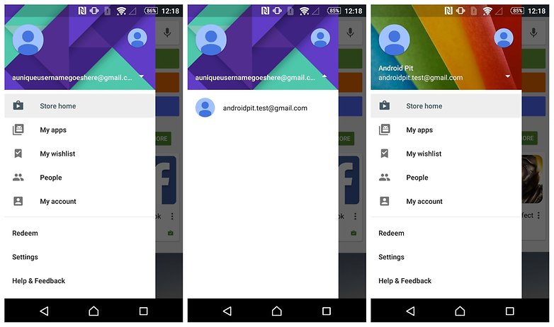 AndroidPIT switch google account in google play store