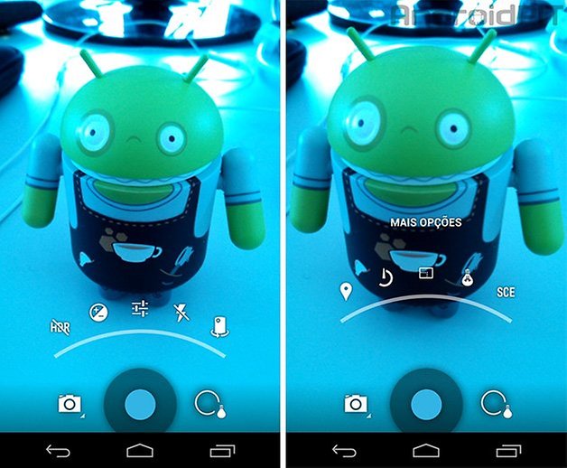 Camera stock Android Nexus 2 menu