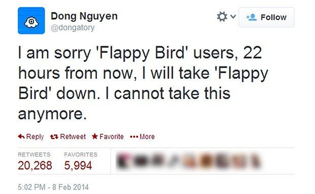 Flappy Bird developer says he's taking the game down