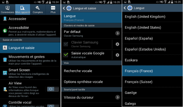 changer langue s4