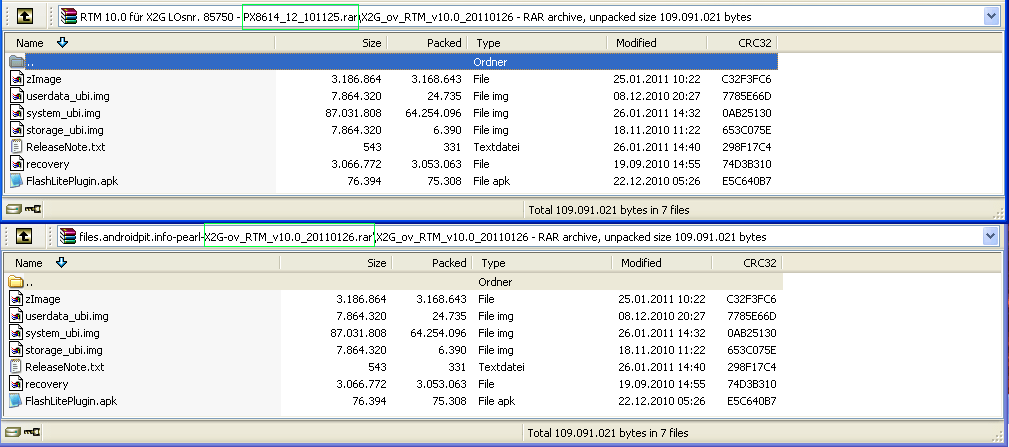 Vergl XG2 update