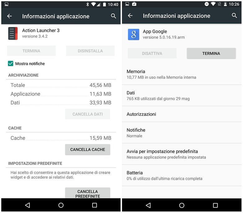 android l vs android m app