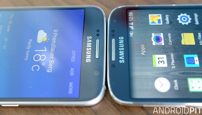 samsung galaxy s6 vs s4 front