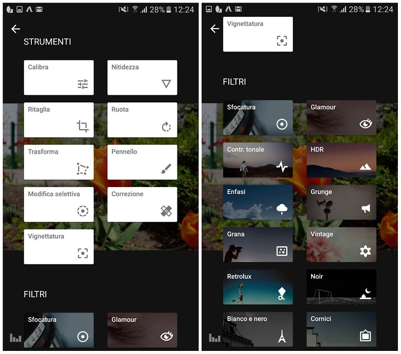 snapseed filtri