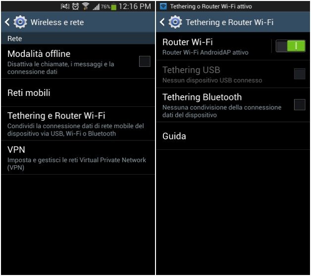 tethering
