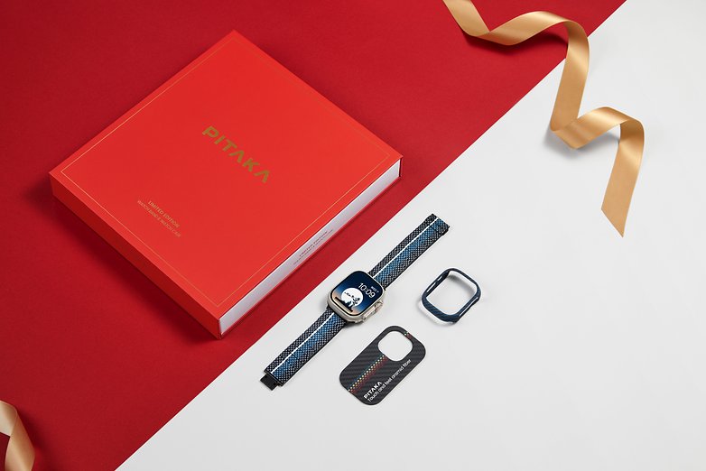 Pitaka Christmas Geschenkbox mit Armand und Gehäuse für die Apple Watch