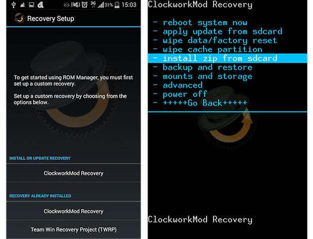 clockworkmod recovery screenshot 1