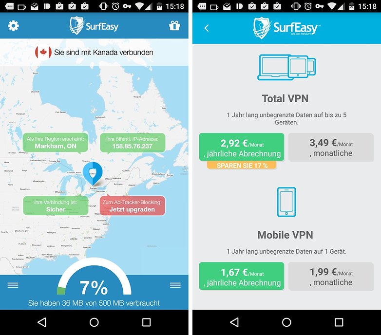 SurfEasy VPN Android de