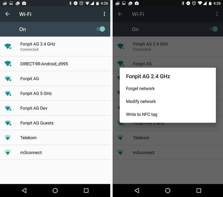 android 60 wifi settings
