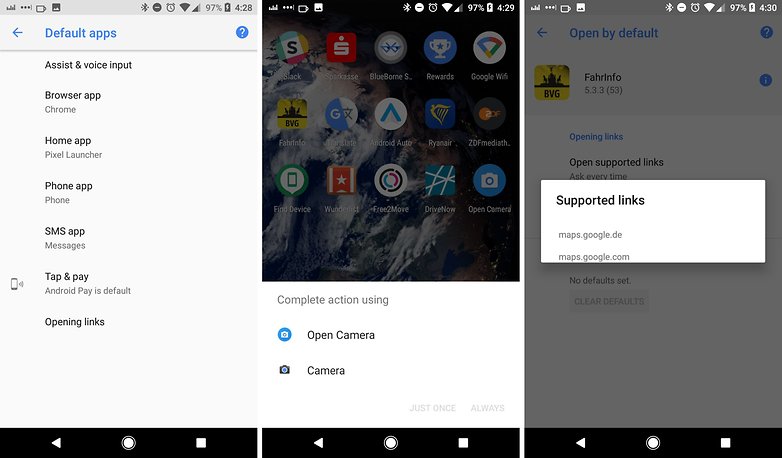 android 8 oreo app defaults