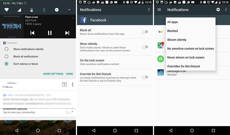 android nougat notification settings