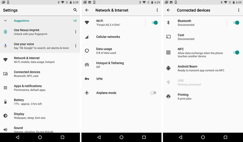 android o settings