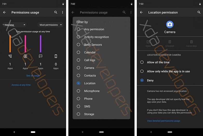 android q permissions xda leak jan 2019