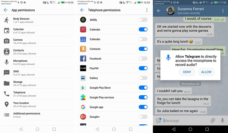 android app behörighetsinställningar huawei