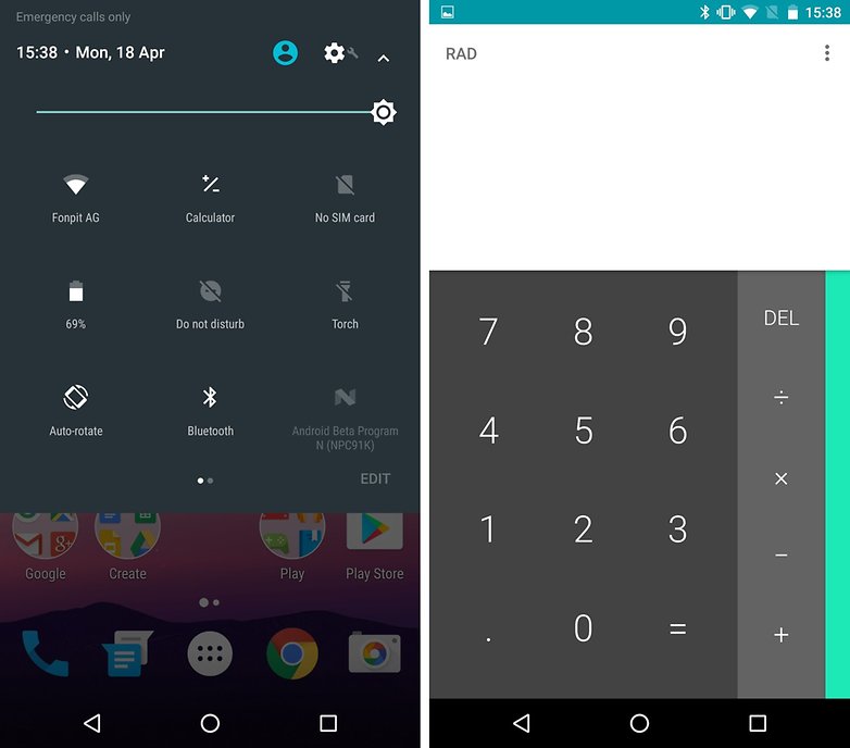 android n calculator quick settings app